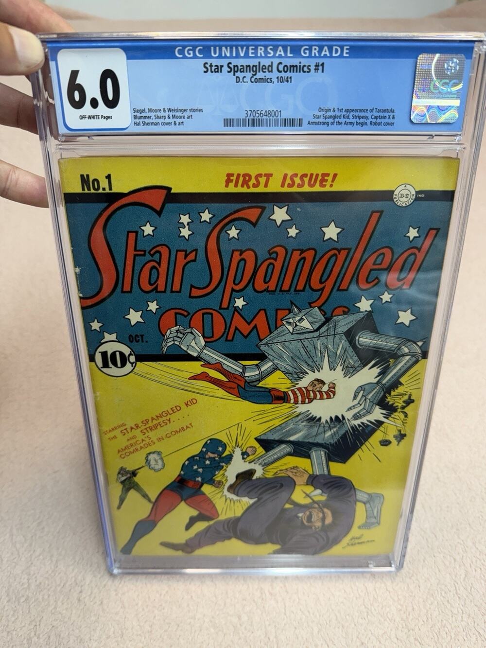 DC Comics Star Spangled Comics 1 CGC 6.0 1st Appearance 1941